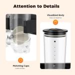 2-Pack Wall-Mounted Double Food Dispensers - Black