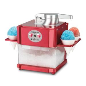 Cuisinart Snow Cone Machine, Home Shaved Ice Maker for Snow Cones, Snow Cone Maker with Reuseable Paper Cups, Makes 5 Icy Cones for Slushies, Frozen Drinks , Red, SCM-10P1