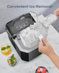 Silonn Ice Maker Countertop, Portable Ice Machine with Carry Handle, Self-Cleaning Ice Makers with Basket and Scoop, 9 Cubes in 6 Mins, 26 lbs per Day, Ideal for Home, Kitchen, Camping, RV