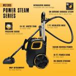 McCulloch MC1385 Deluxe Canister Steam Cleaner, 2-Hour Runtime, Chemical-Free, 23 Accessories: Mop Head, Brushes & More - Built for Home, Tile, Carpet, Furniture, Car Detailing & Commercial Cleaning