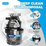 Qucship Powerful XXL Foaming Garbage Disposal Cleaner and Deodorizer Tablets - 24 Pack, Citrus Scent Garbage Disposal Cleaner, Sink Drain Clean for 1 Year Kitchen, House, Home Cleaning Essentials