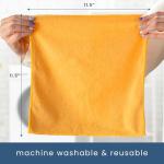 S&T INC. 100 Pack Microfiber Cleaning Cloth, Bulk Towels for Home, Reusable Microfiber Towels for Cars, Cleaning Rags, Assorted, 11.5 Inches x 11.5 Inches, 100 Count