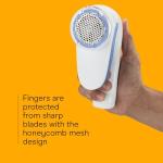 Conair Fabric Shaver and Lint Remover, Battery Operated Portable Fabric Shaver, White