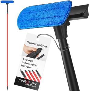 Tyroler Professional Window Squeegee for Home, 12"-80" Long Squeegee for Window Cleaning, 2-in-1 Window Cleaning Squeegee Kit, Indoor & Outdoor Window Cleaner Tool for High Windows & Glass