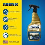 Rain-X 630178 Cerami-X Glass Cleaner + Water Repellent, 16oz - Cleaning Effectively While Remaining Streak Free, Protecting Against Contaminants and Stains