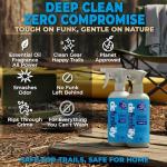 Odor Remover Spray, 16oz (2-Pack). 'Fresh Air' Essential Oil Odor Eliminator for Strong Odors on Fabric, Shoes, Activewear. 'ProvenSafe' Deodorizer for Pets, Kids & Sensitive Gear w/Ionic Silver