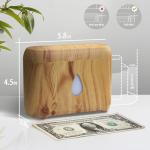 Flame Diffuser for Essential Oils, 200ml Ultrasonic Aroma Diffusers with Cool Mist, Aromatherapy Diffuser with Auto-Off Protection, Small Humidifier for Home,Office,Bedroom,Gift (Wooden Grain)