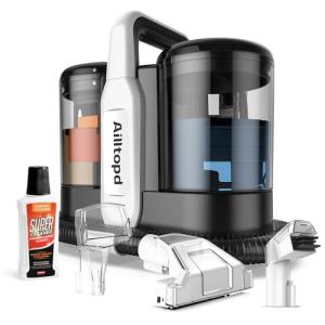 Portable Carpet & Upholstery Spot Cleaner, Powerful Suction & Spot Remover, Deep Stain Cleaning for Carpet, Car Seats, Pets, Stairs, Couches, with Dual Size BrushHead