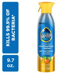 Pledge Antibacterial Multisurface Cleaner Spray, Fresh Citrus Scent, 9.7oz