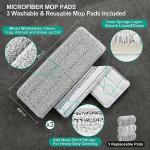 JOYMOOP Mop and Bucket with Wringer Set, Hands Free Flat Floor Mop and Bucket, 60" Mop with 3 Reusable Microfiber Pads, Wet and Dry Use, Floor Cleaning System