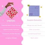 Papaya Reusable Paper Towels 2-Pack - 2 Sheets + 1 Hooks, Quick Drying, No Odor, 1 Sheet Replaces 17 Rolls, Washable Kitchen Cloth, Sustainable Dish Sponge, Eco Friendly Gift