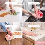 Papaya Reusable Paper Towels 2-Pack - 2 Sheets + 1 Hooks, Quick Drying, No Odor, 1 Sheet Replaces 17 Rolls, Washable Kitchen Cloth, Sustainable Dish Sponge, Eco Friendly Gift