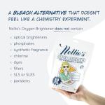Nellie's Oxygen Brightener - Laundry Stain Remover - Planet-Friendly - Alternative to Bleach for Brighter Whites and Colors - Hypoallergenic and Septic-Safe (50 Scoops) - (Made in Canada)