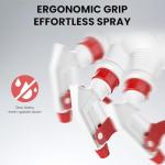 LiBa Spray Bottles (4 Pack,16 Oz), Refillable Empty Spray Bottles for Cleaning Solutions, Hair Spray, Watering Plants, Superior Flex Nozzles, Mist Sprayer, Bleach/Vinegar/Rubbing Alcohol Safe