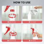 LiBa Spray Bottles (4 Pack,16 Oz), Refillable Empty Spray Bottles for Cleaning Solutions, Hair Spray, Watering Plants, Superior Flex Nozzles, Mist Sprayer, Bleach/Vinegar/Rubbing Alcohol Safe