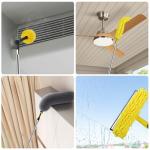 20 Foot High Ceiling Duster Kits with 5-12ft Heavy Duty Extension Pole, High Reach Duster for Cleaning,Microfiber Feather Duster,Cobweb Duster,Ceiling Fan Duster,Window Squeegee & Cleaner