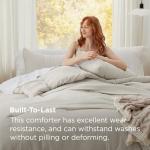 Bedsure King Size Comforter Set, Beige Soft Prewashed Bedding for All Seasons, 3 Pieces GentleSoft™ Warm Down Alternative Bed Set, 1 Lightweight Comforter (104"x90") and 2 Pillowcases (20"x36")