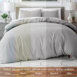Bare Home Bedding Duvet Cover Queen Size - Premium 1800 Super Soft Collection - Lightweight, Cooling - Soft Breathable Bedding Duvet Cover (Queen, Light Grey)