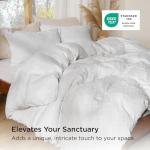 Bedsure Boho Duvet Cover Queen Size - Boho Bedding, Tufted Queen Duvet Cover for All Seasons, 3 Pieces Embroidery Shabby Chic Home Bedding,Comforter Not Included (White, 90" x 90")