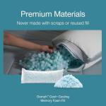 Coop Home Goods Extra Oomph Cool+ Pillow Fill, Gel-Infused, Plus Shaped Memory Foam Filling for More Airflow, 1/2 Pound Filler for Eden Cool+ Pillows, GREENGUARD Gold & CertiPUR-US Certified