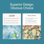 Coop Home Goods Extra Oomph Cool+ Pillow Fill, Gel-Infused, Plus Shaped Memory Foam Filling for More Airflow, 1/2 Pound Filler for Eden Cool+ Pillows, GREENGUARD Gold & CertiPUR-US Certified