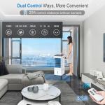 Portable Air Conditioners, 3-IN-1 Evaporative Air Cooler, 2.5 Gal Fast Cooling Portable AC Unit w/Remote & Timer, 3 Speed Quiet Swamp Cooler, Windowless Air Conditioner Fan for Room Office Garage