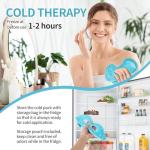 2PCS Reusable Hot Cold Therapy Eye Mask for Puffiness, Dark Circles, Eye Bags, Dry Eyes, Headaches, Migraines, Stress Relief - Cooling and Compress Gel Mask (Blue)