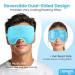 NEWGO Cooling Eye Mask for Puffy Eyes, Cold Eye Mask Eye Ice Pack for After Eyes Surgery, Tension Stress Relief, Itchy Eyes, Headaches, Dark Circles - Blue