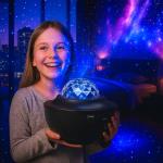 LED Star Projector Night Light with Ocean Wave & Starlight Effects– Premium Planetarium Projector with Built-in Speaker, USB Port & Sound-Activated Mode – Galaxy Light for Relaxation & Kids Room