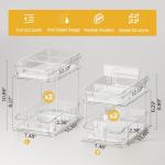 Delamu 4 Pack Clear Bathroom Storage Organizers