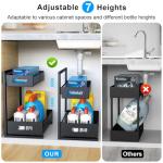 Under Sink Pull Out Organizer with Adjustable Height