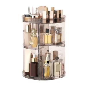 360° Rotating Makeup Organizer with Adjustable Height