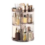 360° Rotating Makeup Organizer with Adjustable Height