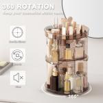 360° Rotating Makeup Organizer with Adjustable Height