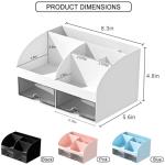 White Makeup Organizer with Drawers for Vanity