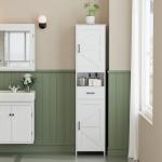 Tall Bathroom Storage Cabinet with Barn Doors