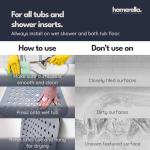 Homerella Non-Slip Bath Mat with Suction Cups