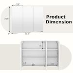 Large Mirrored Wall-Mounted Medicine Cabinet with Shelves