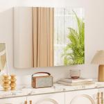 Large Mirrored Wall-Mounted Medicine Cabinet with Shelves