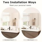 Large Mirrored Wall-Mounted Medicine Cabinet with Shelves