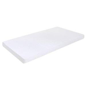 Milliard 2-Inch Ventilated Memory Foam Crib and Toddler Bed Mattress Topper with Removable Waterproof 65-Percent Cotton Non-Slip Cover - 52" x 27" x 2" White