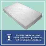 Sealy Baby Cool Comfort Cooling Crib Mattress Protector Pad and Toddler Bed Cover, Infant and Newborn Waterproof Durable Comfortable Topper, Machine Washable and Dryer Friendly, 52x28”- White