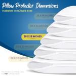 Utopia Bedding Waterproof Queen Size Pillow Protectors Zippered (4 Pack, White), Dust Mite and Bed Bug Proof Pillow case Protectors, Moisture Wicking Pillow Encasement Covers 20 x 28 Inches