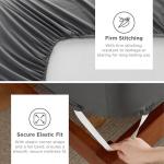 Bedsure Deep Pocket Queen Sheets Set - Fits Mattresses Up to 21 Inches Thick - 4 Piece GentleSoft Bed Sheets, Moisture Wicking, Soft & Cooling Bedsheet & Pillowcases, Easy & Secure Fit, Grey