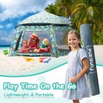 Funsland Baby Playpen Pop-up Tent - Outdoor & Indoor Play Tent for Beach with Canopy Travel Bag Portable Play Yard for Babies & Toddlers (Forest)
