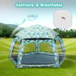 Funsland Baby Playpen Pop-up Tent - Outdoor & Indoor Play Tent for Beach with Canopy Travel Bag Portable Play Yard for Babies & Toddlers (Forest)