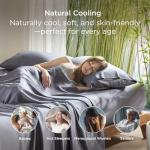 Bedsure Cooling Pillow Cases Queen Size Set of 2, Rayon Derived from Bamboo Cooling Pillowcases for Hot Sleepers, Cool Pillow Covers with Envelope Closure, Gifts for Women Men, Dark Grey, 20x30 Inches