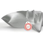 Bedsure Satin Pillowcases, Similar to Silk Pillow Cases Queen Size Set of 2, Cooling Pillow Case for Hot Sleepers with Envelope Closure, Gifts for Women Men, Silver Grey, 20x30 Inches