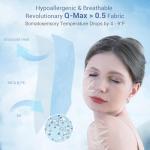 Elegear Cooling Pillow Cases for Hot Sleepers, Japanese Q-Max 0.45 Cooling Pillowcases, Both Sides(Cooling/Cotton), Breathable Soft Pillowcase for Hair and Skin, Set of 2-Blue (Queen (20'' x 30''))