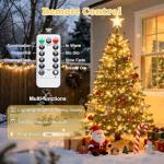 JMEXSUSS 2 Pack Fairy Lights Battery Operated with Remote, Total 400 LED 132ft Battery Powered String Lights, Twinkle Fairy Lights for Bedroom Indoor Outdoor Patio Tree Valentine Decor, Warm White